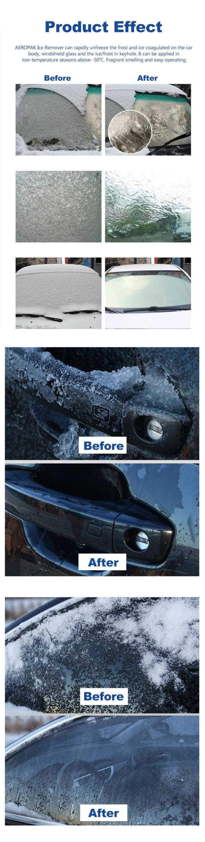 Aeropak 500ml Semprotan Penghilang Es Kaca Depan 12.3oz Semprotan Perawatan Mobil 0