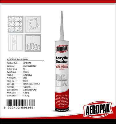 Non Corrosion High Modulus Acetic Silicone Sealant 300ml for Metal Concrete Marble
