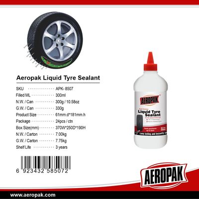 300ml Aeropak Anti-Freeze Tyre Sealant for Car Tires 3-Year Shelf Life