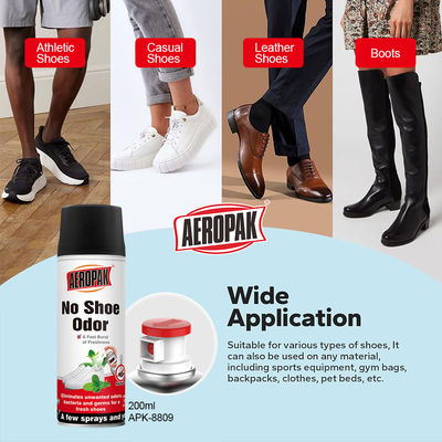 Aeropak 200ml Long-lasting Shoe Odor Remover with 3 Years Shelf Life Aerosol Shoe Deodorizer Spray for Leather Shoe Interior