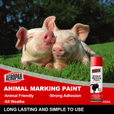 Animal Marking Paint Aeropak LongLasting Weatherproof for Cattle Sheep Horse Fast Drying Fade Resistant for Livestock Management