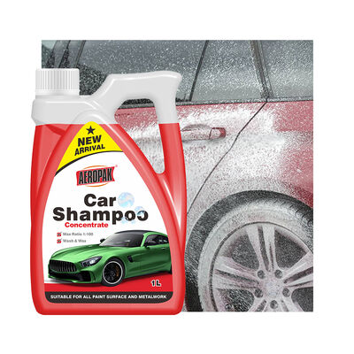 Aeropak 1000ml Professional High Foaming & Ceramic Coating Safe Lemon Fragrance Car Shampoo dengan Botol Plastik Wax