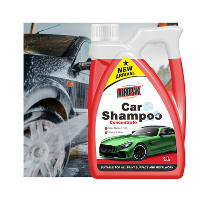 Aeropak 1000ml Lemon Fragrance Car Wash Liquid Rich Foam Car Shampoo dalam botol plastik untuk membersihkan dan menghilangkan kotoran