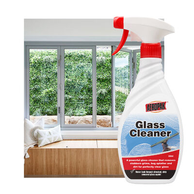 Aeropak 500ml Car Window Glass Cleaner Agen Cairan Mirror Glass Cleaner Spray untuk Otomotif & Rumah Tangga Penghilang noda air