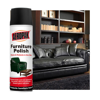 Aeropak 500Ml Semprotan Aerosol Ramah Lingkungan Lilin Pemoles Furnitur Kandungan Aktif Tinggi untuk Perlindungan Goresan Retak Antikering Kayu