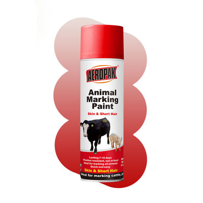 Visibilitas tinggi 500ml Akrilik Identifikasi ternak tahan cuaca Animal Marking Cat semprot OEM Sapi sapi Aeropak